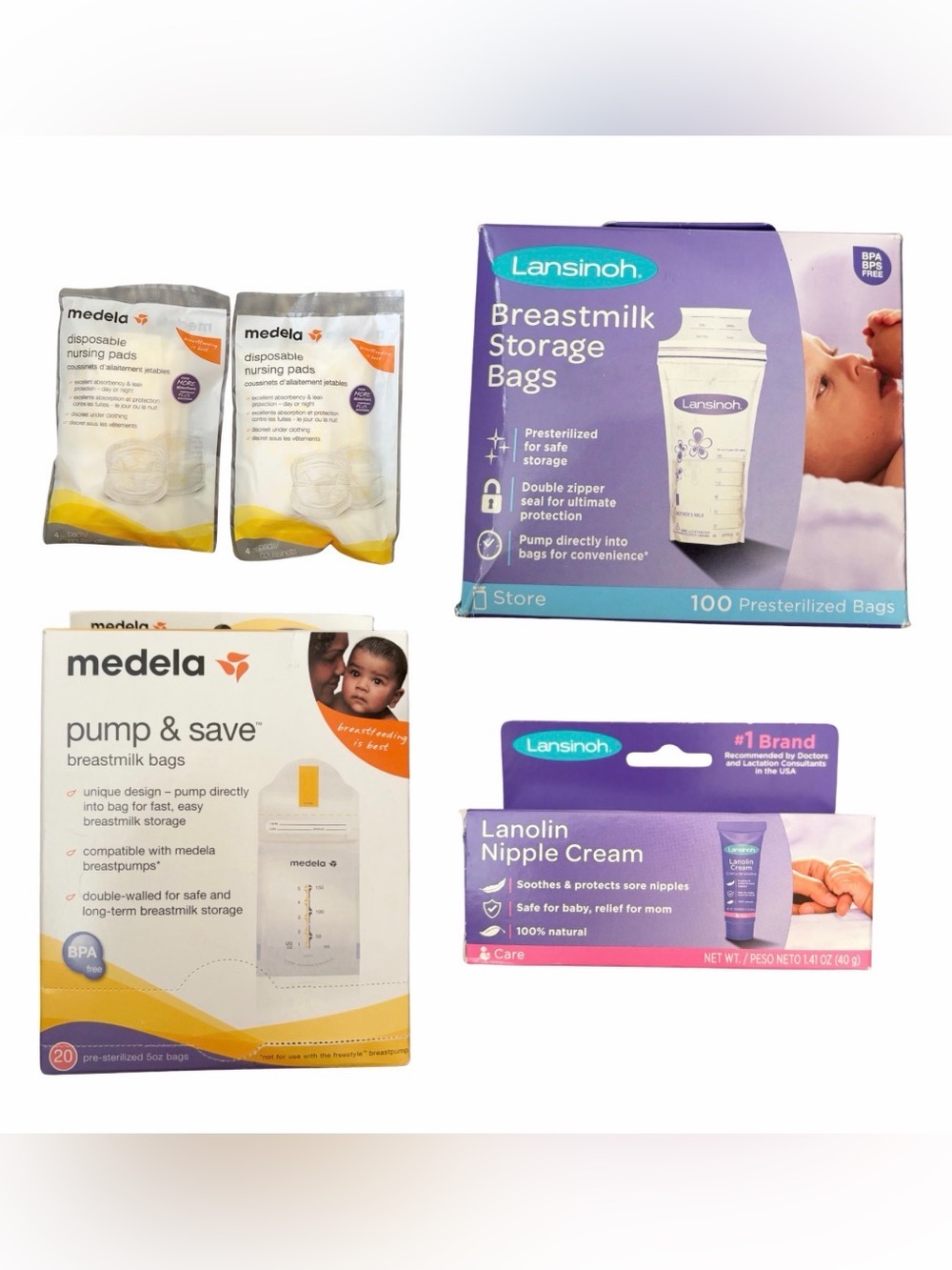 Lansinoh /Medela Breastmilk Storage Bags Bundle